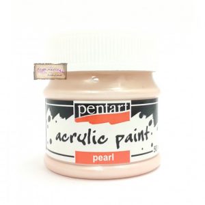 Acrylic paint pearl Pentart, peach 50ml