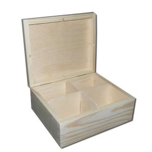 Κουτί με 4 θήκες, 16,2*16,2*7,6cm