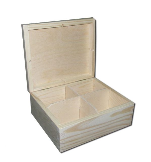 Κουτί με 4 θήκες, 16,2*16,2*7,6cm