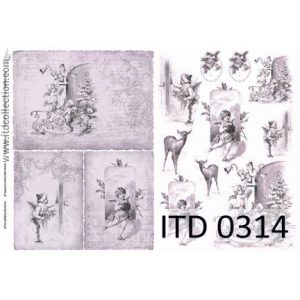 Χαρτί ITD για decoupage με Χριστουγεννιάτικο μοτίβο, 30*42 cm