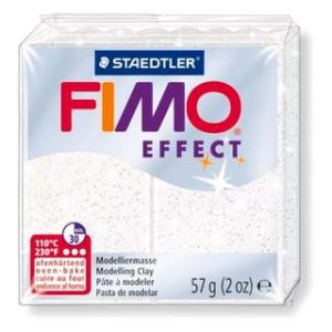 Fimo effect 57gr, glitter white (άσπρο με glitter)