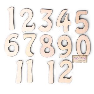 Ξύλινοι αριθμοί, 4,5cm-15τεμ