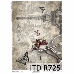 Ριζόχαρτο ITD για decoupage, Paris bike 29*21cm