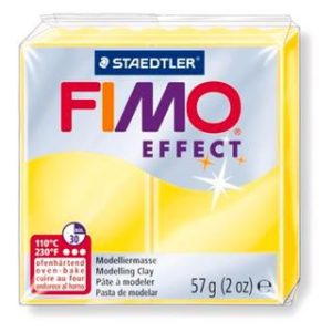 Fimo effect  57 gr, yellow jaune (διάφανο κίτρινο)