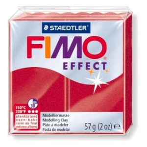 Fimo effect  57 gr, ruby red (κόκκινο ρουμπινί)
