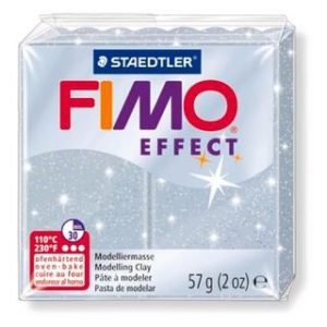 Fimo effect  57 gr, glitter silver (ασημί με glitter)