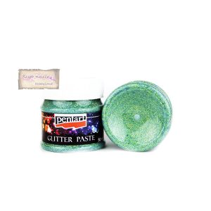 Glitter paste Pentart, light green 50ml