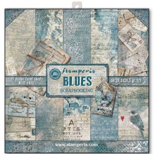 Χαρτιά scrapbooking blues Stamperia, 10τεμ