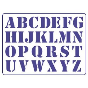 Stencil 3d Pentart, λατινική αλφάβητος 15*20cm