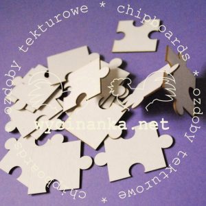 Διακοσμητικό χαρτόνι chipboard puzzle, 3-3,5cm-16τεμ
