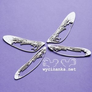 Διακοσμητικό χαρτόνι chipboard dragonfly wings, 2*8-3*8cm-4 τεμ