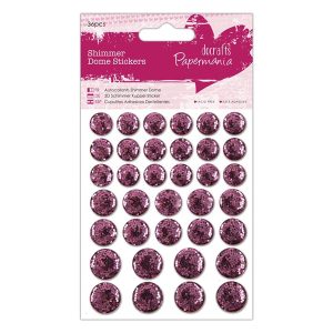 Shimmer dome stickers, pink 36τεμ