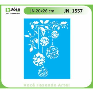 Stencil Joia, χριστουγεννιάτικα στολίδια(μπάλες) 20*26cm