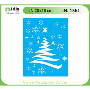 Stencil Joia, έλατο-χιονονιφάδες 20*26cm