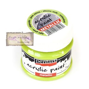 Acrylic paint metallic Pentart, light green 50ml