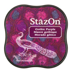 Ανεξίτηλο μελάνι για σφραγίδες, StazOn cactus gothic purple 5,8*5,8*2cm