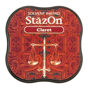 Ανεξίτηλο μελάνι για σφραγίδες, StazOn claret 5,8*5,8*2cm