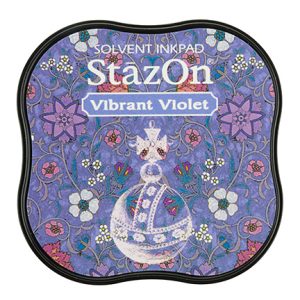 Ανεξίτηλο μελάνι για σφραγίδες, StazOn vibrant violet 5,8*5,8*2cm