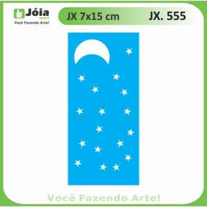 Stencil Joia, Αστέρια φεγγάρι 7*15cm