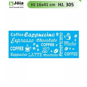 Stencil Joia, Καφές 41*16cm