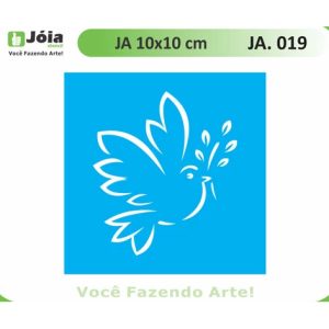 Stencil Joia, περιστέρι της ειρήνης 10*10cm