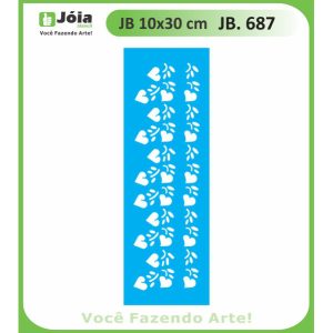Stencil Joia, Καρδούλες 10*30cm