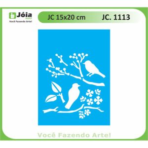 Stencil Joia, κλαδιά-πουλιά 15*20cm