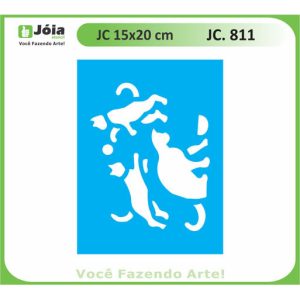 Stencil Joia, cats(γάτες) 15*20cm