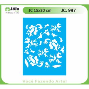 Stencil Joia, background flowers 15*20cm
