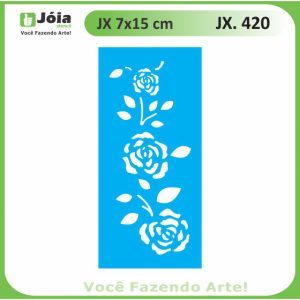 Stencil Joia, τριαντάφυλλα 7*15cm