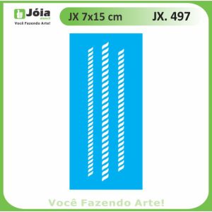 Stencil Joia, τρέσσες 7*15cm