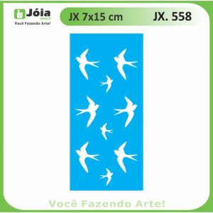 Stencil Joia, χελιδόνια 7*15cm