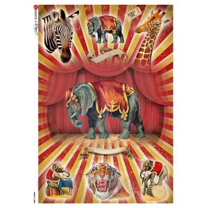 Ριζόχαρτο Kalit για decoupage, circus animals 32*45cm