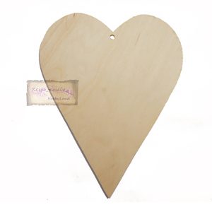 Καρδιά ξύλινη πλακέ, 20cm
