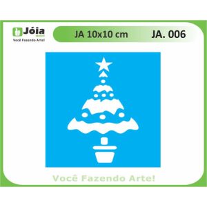 Stencil Joia, Χριστουγεννιάτικο δέντρο 10*10cm