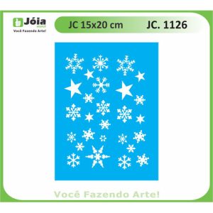 Stencil Joia, snowflakes (χιονονιφάδες) 15*20cm