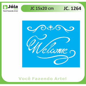 Stencil Joia, welcome 15*20cm
