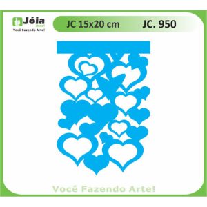 Stencil Joia, background hearts 15*20cm