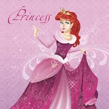Χαρτοπετσέτα για decoupage, pink princess with red hair 33*33cm