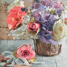 Χαρτοπετσέτα Paper Design για decoupage, romantic bouquet 33*33cm
