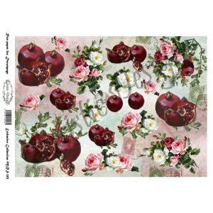 Ριζόχαρτο Artistic Design για decoupage, pomegranate(ρόδια) 21*29cm