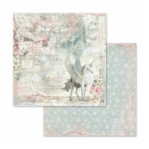 Χαρτί scrapbooking, Stamperia unicorn fantasy 31,2*30,3cm