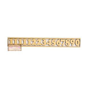 Ξύλινοι αριθμοί κλασικοί,1-12, 2,2cm