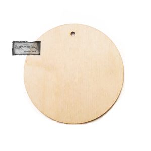 Στρογγυλό στολίδι ξύλινο, φαρδύ 11*0,5cm