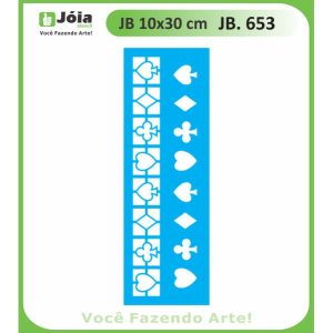 Stencil Joia, playing cards(τραπουλόχαρτα) 10*30cm