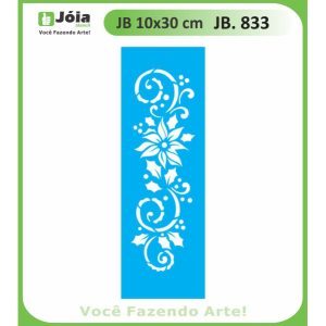 Stencil Joia, αλεξανδριανό λουλούδι 10*30cm