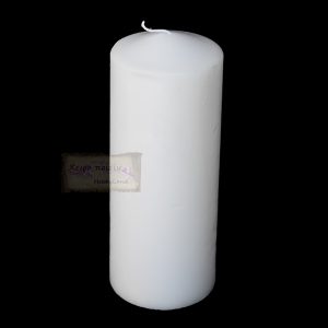 Κερί κύλινδρος λευκό, 7*19cm