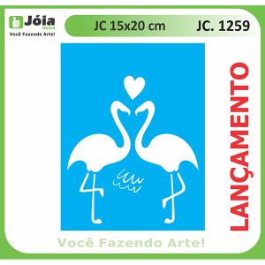 Stencil Joia,Ερωτευμένα φλαμίνγκο 15*20cm