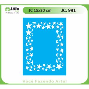 Stencil Joia, Κορνίζα αστέρια 15*20cm