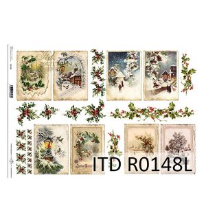 Ριζόχαρτο ITD για decoupage, Christmas tales 42*30cm